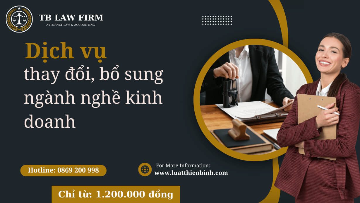 Hồ sơ, thủ tục thay đổi ngành nghề kinh doanh 2024 6 Dịch vụ thay đổi bổ sung ngành nghề đăng ký kinh doanh